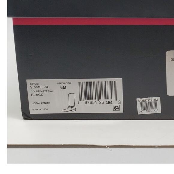 Vince Camuto Melise Extra Wide Calf Boots Black Leather Knee High Size 6 New - Picture 8 of 11